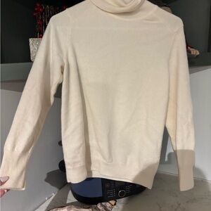 Pure Collection Soft Cream Turtleneck Sweater ivory 100% cashmere